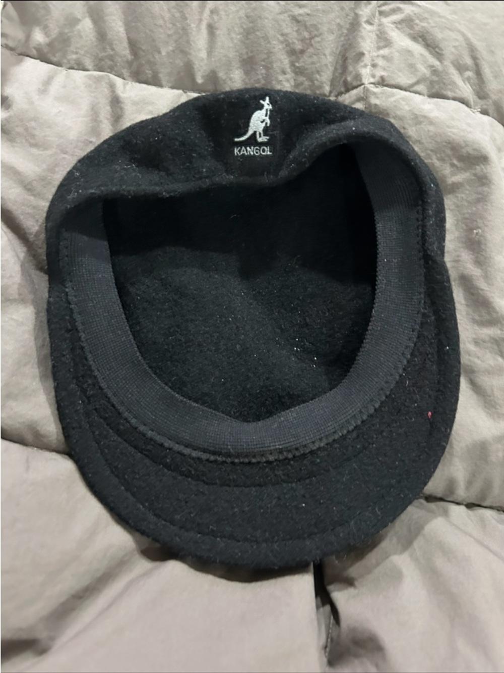 Kangol Men’s Black Wool Cap-Style Jacket Hat